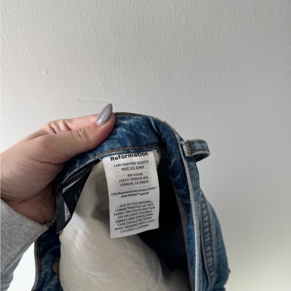 REFORMATION Cary High Rise Slouchy Wide Leg Jeans in Colorado 25 - Picture 8 of 8